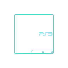 Digital Video Game Consoles Playstation 3 Slim Printable Line Art Svg, Free Vectors File